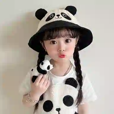 撞青春 宝宝防晒太阳大檐遮阳帽卡通可爱 棉 渔夫帽 儿童款