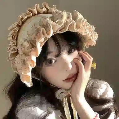 撞青春 法式复古蕾丝碎花编织海边沙滩度假田园风发带 草编 帽子 女款