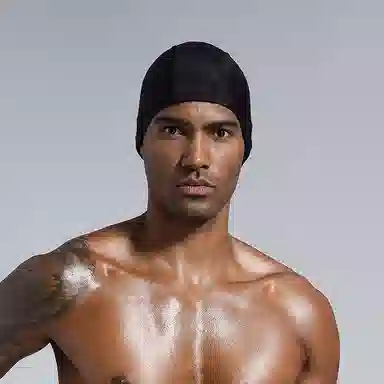 撞青春 泳帽布不勒头舒适护耳成人游泳 涤纶 泳帽 男款