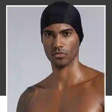 撞青春 泳帽布不勒头舒适护耳成人游泳 涤纶 泳帽 男款