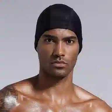 撞青春 泳帽布不勒头舒适护耳成人游泳 涤纶 泳帽 男款