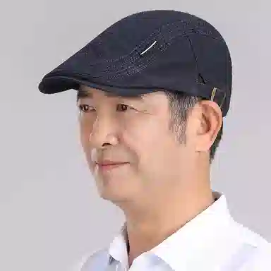 撞青春 新潮春夏季 复古中年人气质英伦风 棉 贝雷帽 男款