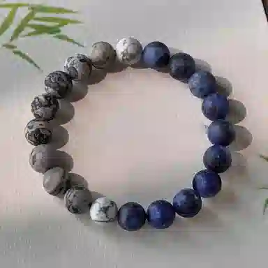 【幸运行星】 泡泡贝 新中式古典优雅百搭  地图石 玉石手串 男女同款情侣款