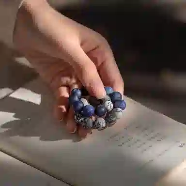 【幸运行星】 泡泡贝 新中式古典优雅百搭  地图石 玉石手串 男女同款情侣款