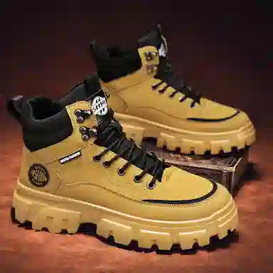 皮革 街头潮流英伦风多用途户外休闲 及踝 马丁靴 男款