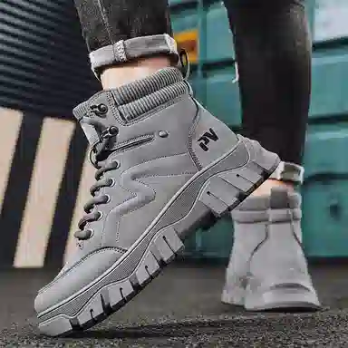 皮革 简约个性时尚经典百搭潮流 短筒 马丁靴 男款