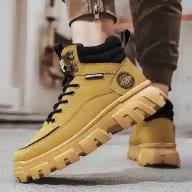 皮革 街头潮流英伦风多用途户外休闲 及踝 马丁靴 男款