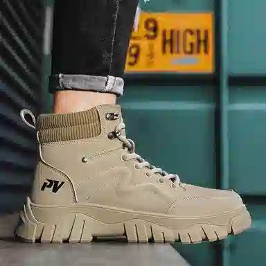 皮革 简约个性时尚经典百搭潮流 短筒 马丁靴 男款