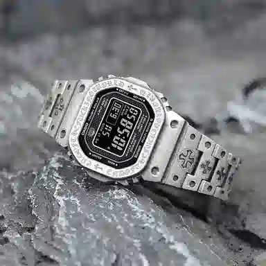 CASIO GMW-B5000-1A Vintage Engraved Silver