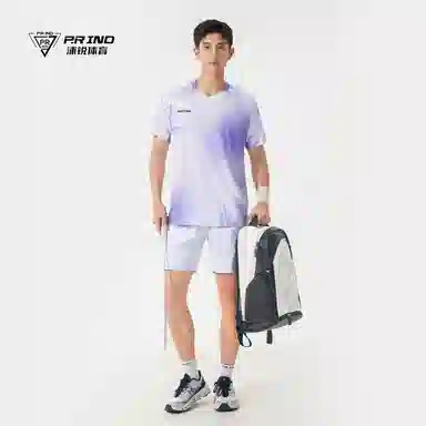 浦锐 序动柔软舒适透气吸湿排汗百搭休闲运动健身羽毛球服 男女同款 跃动紫