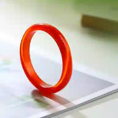 镯瑾 新中式国潮 轻奢高级感小众设计招财纳福复古汉服一步一响古风精致素雅气质 玻璃猫眼 玉石手镯 女款