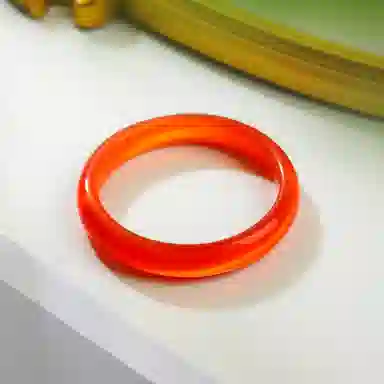 镯瑾 新中式国潮 轻奢高级感小众设计招财纳福复古汉服一步一响古风精致素雅气质 玻璃猫眼 玉石手镯 女款