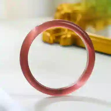 镯瑾 新中式国风温柔气质显白 古风大方古典韵味素圈猫眼 轻奢小众高级设计 优雅清冷 文艺日常百搭 琉璃 手镯 女款