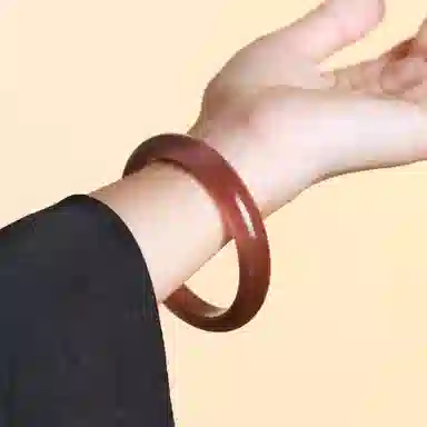 镯瑾 新中式国风温柔气质显白 古风大方古典韵味素圈猫眼 轻奢小众高级设计 优雅清冷 文艺日常百搭 琉璃 手镯 女款