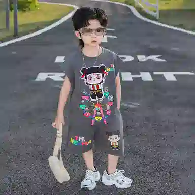 木木屋休闲运动套装 百搭透气亲肤舒适潮流 中小童