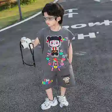 木木屋休闲运动套装 百搭透气亲肤舒适潮流 中小童