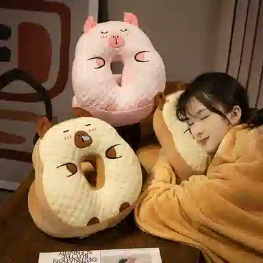 狐狸仙 可爱午睡枕头 趴趴睡枕 玩偶周边