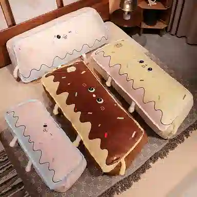 狐狸仙 可爱面包抱枕长条枕靠 玩偶周边