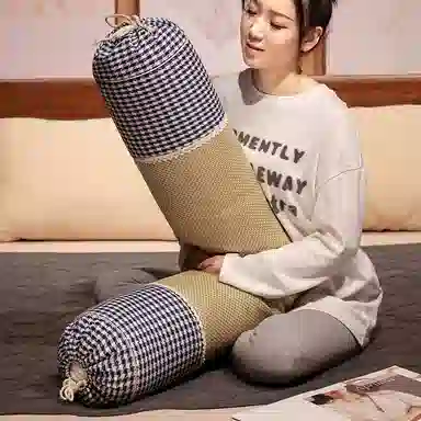 狐狸仙 格子冰藤席长条枕 玩偶周边