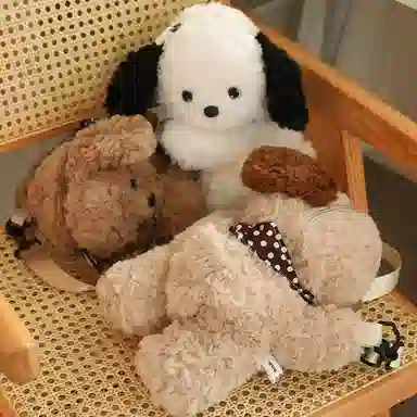 狐狸仙 喵它姐可爱小狗趴趴包 玩偶周边