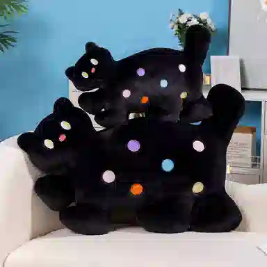 狐狸仙 可爱波点小猫咪 玩偶 毛绒公仔