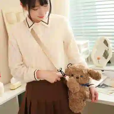 狐狸仙 喵它姐可爱小狗趴趴包 玩偶周边