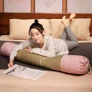 狐狸仙 格子冰藤席长条枕 玩偶周边