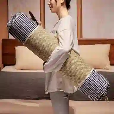 狐狸仙 格子冰藤席长条枕 玩偶周边