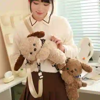 狐狸仙 喵它姐可爱小狗趴趴包 玩偶周边