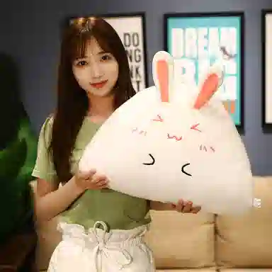 狐狸仙 卡通表情包饭团兔子 玩偶 毛绒公仔