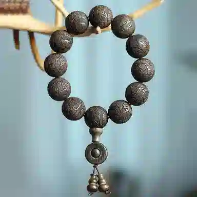 泽艺缘 龙凤呈祥保真乌木 阴沉木 手串 男款