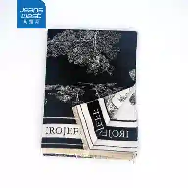 JEANSWEST Landscape Cashmere Scarf Gift Set