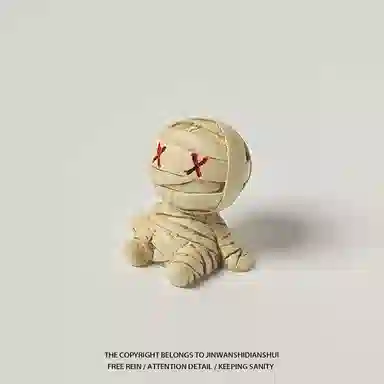 蔻蒂熊 木乃伊恐怖树脂 比例手办