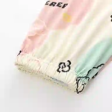 莫代尔 舒适透气百搭圆领短袖上衣亲肤细腻休闲长裤家居服可外穿睡裙睡衣套装 女款 杏色