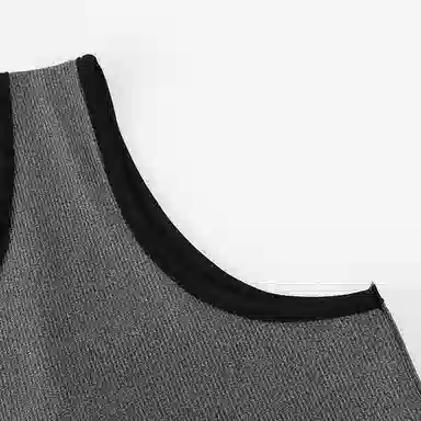 莫代尔 舒适亲肤高透气自带胸垫防凸点耐穿不易变形衣口防走光设计无袖背心居家休闲可外穿睡裙 女款 深灰色