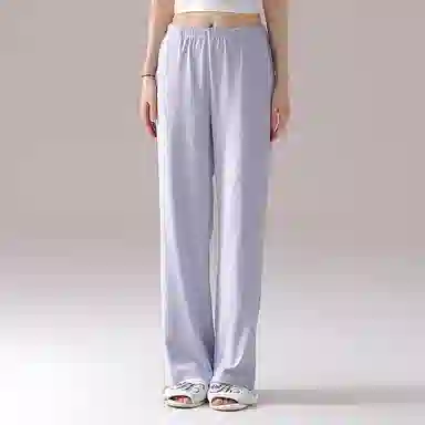 莫代尔 微弹舒适亲肤软糯透气休闲可外穿家居裤睡裤 女款 紫罗兰