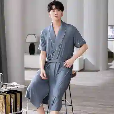 莫代尔 个性气质时尚百搭睡袍 男款
