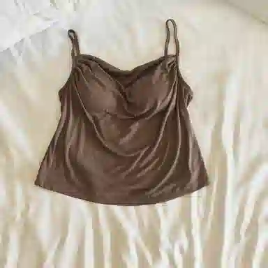 莫代尔 素色时尚舒适亲肤带胸垫防凸点吊带衫短裤可外穿睡衣套装 女款