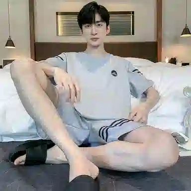 莫代尔 圆领套头慵懒风百搭短袖五分裤不易起球居家服可外穿睡衣套装 男款 浅灰色