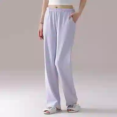 莫代尔 微弹舒适亲肤软糯透气休闲可外穿家居裤睡裤 女款 紫罗兰