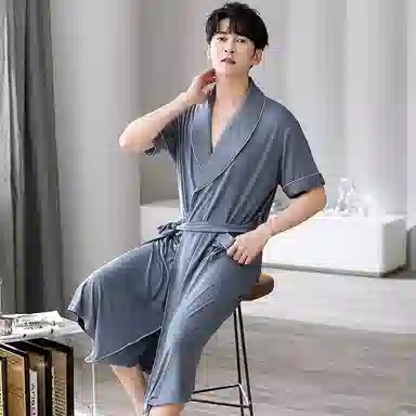 莫代尔 个性气质时尚百搭睡袍 男款