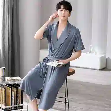 莫代尔 个性气质时尚百搭睡袍 男款