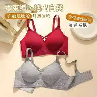 莫代尔 无痕聚拢小胸显大上托防垂收副乳无钢圈亲肤透气舒适塑性文胸 女款