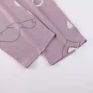 莫代尔 亲肤纯棉柔软舒适卡通时尚单条裤女士睡裤 女款 豆沙紫