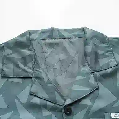 莫代尔 舒适百搭翻领短袖上衣柔软亲肤短裤可外穿家居服长裤睡衣套装 男款 暗青色