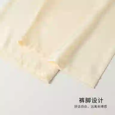 莫代尔 舒适翻领百搭亲肤细腻不易起球长袖上衣居家服可外穿长裤睡衣套装 女款 黄色