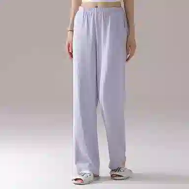 莫代尔 微弹舒适亲肤软糯透气休闲可外穿家居裤睡裤 女款 紫罗兰