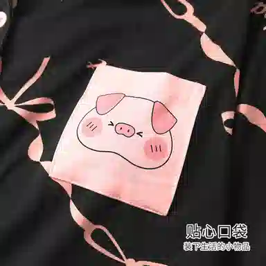 莫代尔 舒适休闲可爱卡通翻领开衫个性大方百搭长袖可外穿春秋季睡衣套装 女款 粉色