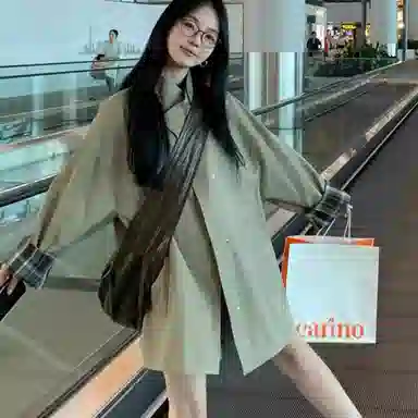 丝絮丝绸 秋高级感休闲宽松显瘦大衣风衣 女款