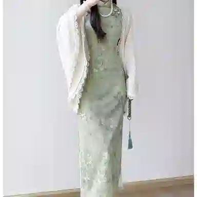丝絮丝绸 气质舒适高腰短袖连衣裙 女款